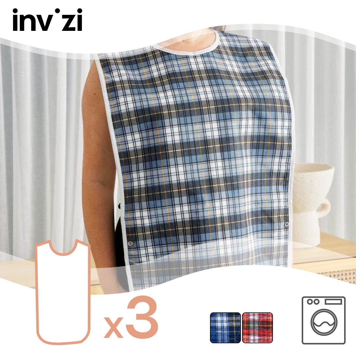 Invizi Baberos Impermeables- Pack de 3